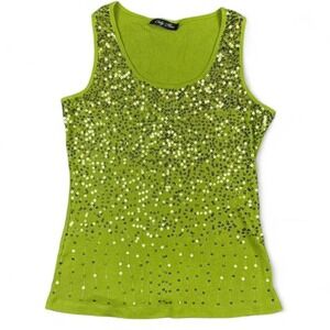Y2K green sequin tank